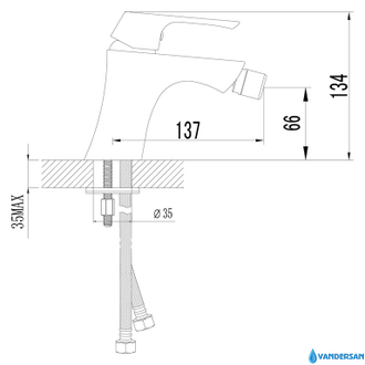 Смеситель для биде Unit LM4508C