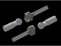 !АНАЛОГ! Technic, Steering CV Joint Wide with 3L Axle, Dark Bluish Gray (52730 / 6261793) / 4 шт.