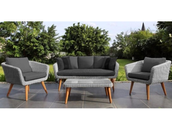 Диванная группа AFM-605G Grey плетеная из искусственного ротанга