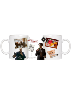 Кружка белая “С днем рождения”