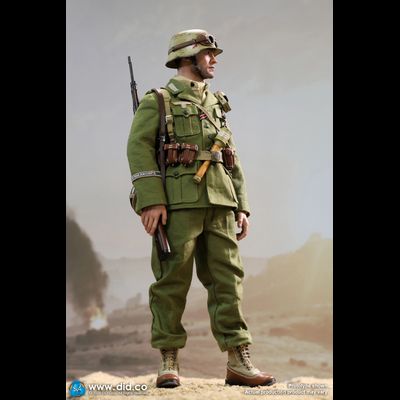 ТРЕСНУЛ УГОЛОК - Солдат немецкого африканского корпуса - КОЛЛЕКЦИОННАЯ ФИГУРКА 1/6  WW2 German Africa Corps WH Infantry – Burk (D80152) - DID