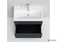 Тумба с раковиной AM.PM Gem 75, напольная, 2 ящика, цвет графит матовый