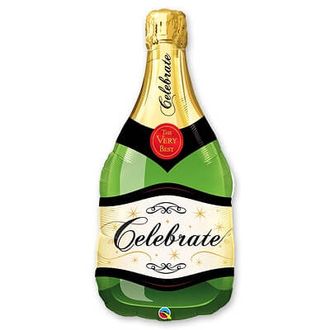 Бутылка шампанского "Celebrate" зеленая 39»/99см