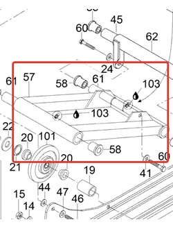 Рычаг задней подвески оригинал BRP 605349313 для BRP LYNX/Ski-Doo (Rear Arm Weld Light)
