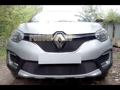 Защита радиатора Renault Kaptur 2016- black верх