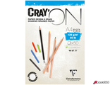 Скетчбук - блокнот 50л. А4 на склейке Clairefontaine &quot;Cray&#039;ON&quot;, 120г/м2, мелкозерн. 975020C