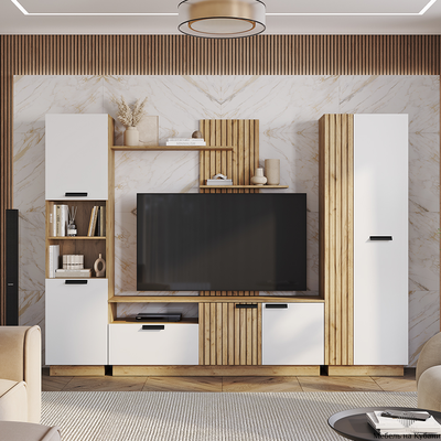 Мишель тип 2 ГС-01 гостиная крафт/крафт, белый