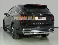 Защита задняя (длинная) 60,3 мм ТСС для Kia Sorento 2020-