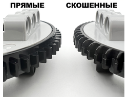 ! Б/У - Technic Turntable 60 Tooth with Black Top with Beveled Teeth 18939 / 18938, Light Bluish Gray (18939c06) - Б/У