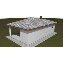 Одноэтажная баня с одной спальней 59м² (S93)