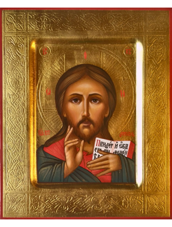 Господь Вседержитель. Рукописная икона. 13х16см.