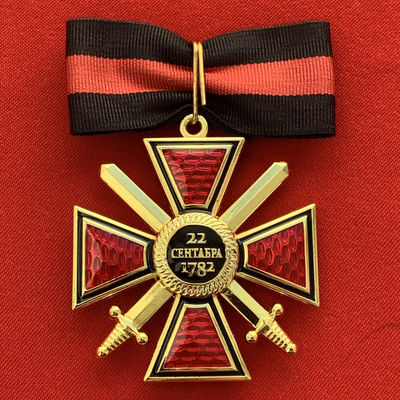 Орден Святого Владимира 3-й степени с мечами, с бантом из муаровой ленты. Полноразмерная копия LUX! Лот № 76.