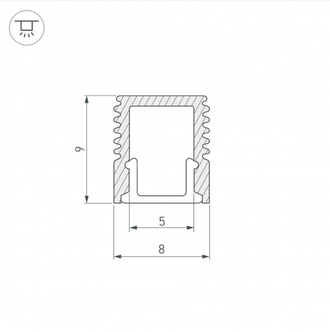 Профиль SL-MINI-8-2000 ANOD