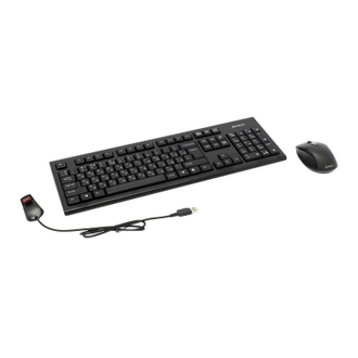 Набор клавиатура+мышь беспроводная A4 7100N, черный
