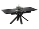 Стол обеденный Дерби Тип 1 Черный муар/Керамика матовая черный мрамор
