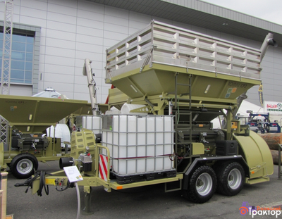 Передвижная вальцовая плющилка влажного зерна с прессом ROmiLL CP2 Plus