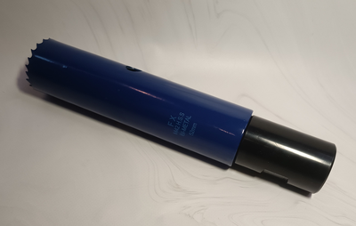 Коронка биметаллическая диаметр 52 мм глубина 200 мм + переходник на резьбу 1 1/4