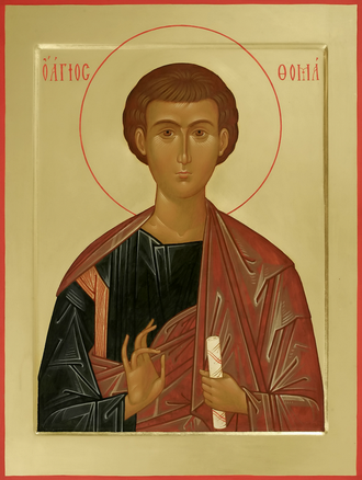 Фома, Святой Апостол. Рукописная икона.
