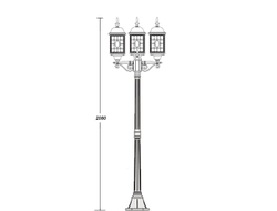 Садово-парковые фонари LONDON  3-S-08(195см)