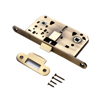 Защелка с пластиковым язычком Renz LB 96 PL AB Бронза