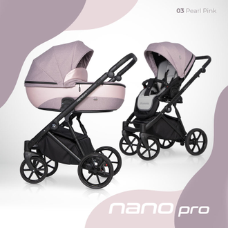 Коляска 3в1 Riko Nano Pro 03 Pearl Pink (Жемчужно-Розовый)