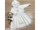 Крестильное платье с капюшоном и запахом "Нарядница": 100% хлопок (премиум-сатин), белое кружево, цвет крестика на выбор, размеры на 62, 68, 74, 80, 86 рост (в см.),  можно вышить любое имя