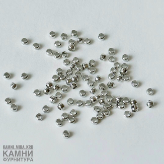 Кримпы, цвет серебро, размер в ассортименте, цена за набор