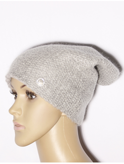 Екатеринбург. Шапка женская "Колпак мелкая изнанка"11323  серая, белая, чёрная