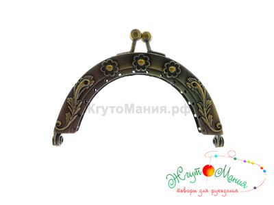 Металлическая застёжка для сумки - ВС-02 Фермуар 8см*4,5см - БРОНЗА
