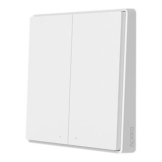 Умный выключатель (двухклавишный, с нулевой линией) Xiaomi Aqara Wall Light Switch D1 ZigBee (QBKG24LM)