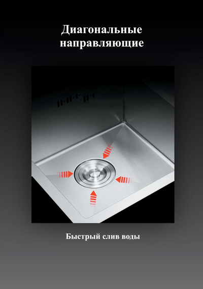 Мойка из нержавеющей стали 43х48 ECO САТИН Amalet