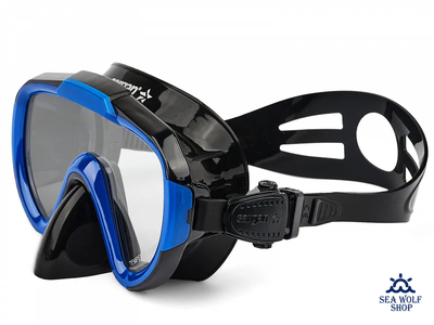 Маска с трубкой Sargan "ДАЙВА-С" черный/синий