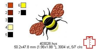 Вышивка №74 Пчела (2)