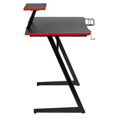 Компьютерный стол Basic 110х59х75см карбон чёрный красный