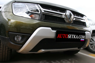 Premium защита радиатора для Renault Duster (2015-2021) из 3-х частей