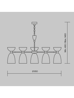 Подвесной светильник Cloches, MOD113PL-07W