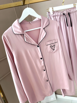 Пижама Виктория Сикрет одноцветная розовая / Victoria's Secret