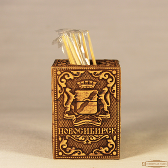 Подставка под зубочистки из бересты Новосибирск сувенир