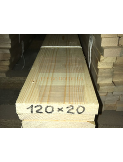 Строганная доска сухая 120х20х6000 мм хвойная (ель, сосна)
