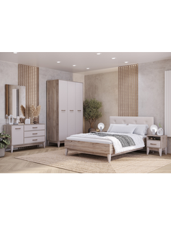 Спальный гарнитур «Скандика» Смоки/Кашемир (BTS)