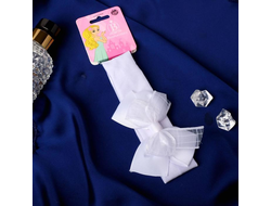 Повязка для волос "Ирида" двойной белый бант