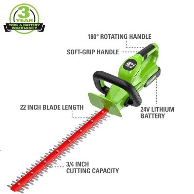 Кусторез Greenworks G24HT56