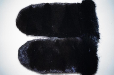 Варежки из меха норки