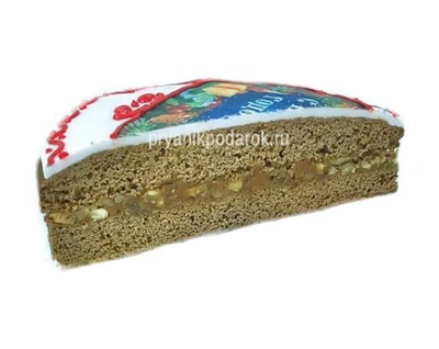 Пряник  заварной имбирный "Ваш свадебный дизайн"  с начинкой вареная сгущенка с грецким орехом  1500 гр.