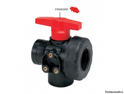 Кран 3х ходовой; тип ручки LL; вх.-вых.Г1/2"