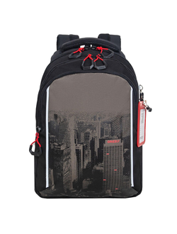 Рюкзак школьный GRIZZLY RB-452-5 Черный - хаки