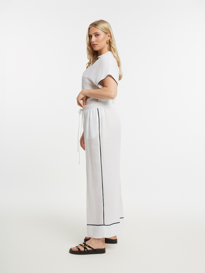 Брюки-палаццо женские с лампасом