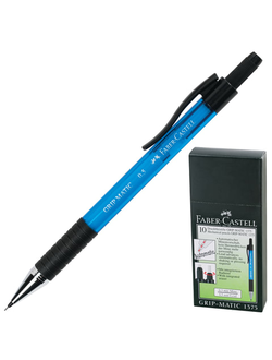 Карандаш механический FABER-CASTELL "Grip Matic 1375", корпус голубой, ластик, 0,5 мм, 137551