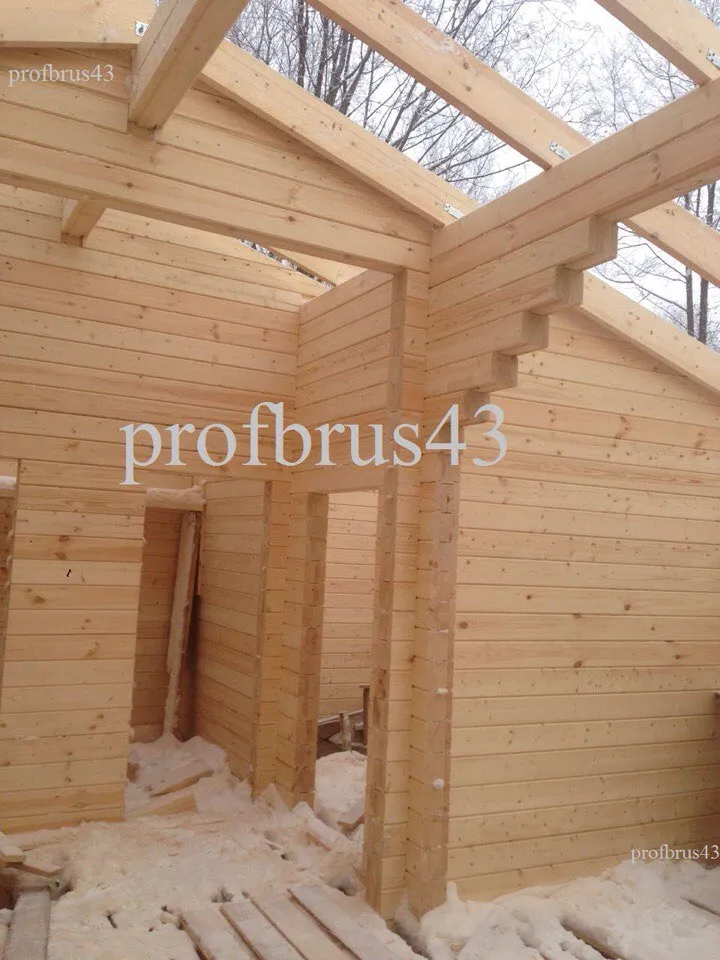 Строительство бани в Республике Татарстан, декабрь 2016. Клееный брус 145х195 мм