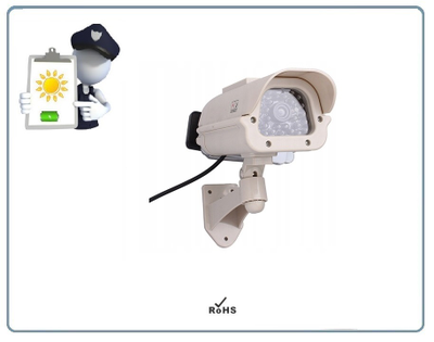 DE/SK3 Муляж уличной видеокамеры. Отсек для 2  аккумуляторов (тип АА) + солнечная панель
